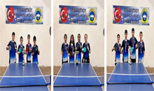 MASA TENİSİ TURNUVASINDA 3 KUPA BİRDEN